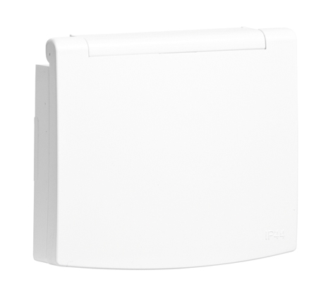 Cover Plate for French Socket with Safety and Hinged Lid (IP44)