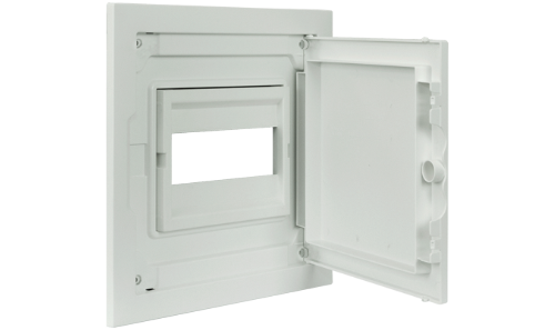 Interior e Porta para Quadro Distribuição de Baixo Perfil - 8 MÓDULOS (1x8)