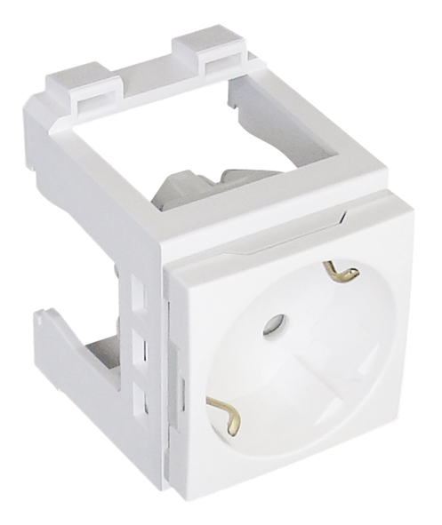 Earth Socket (French Type) with Blockage and Signal